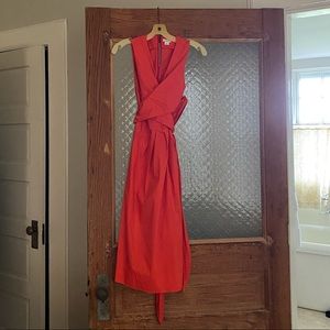 J Crew sleeveless wrap dress.